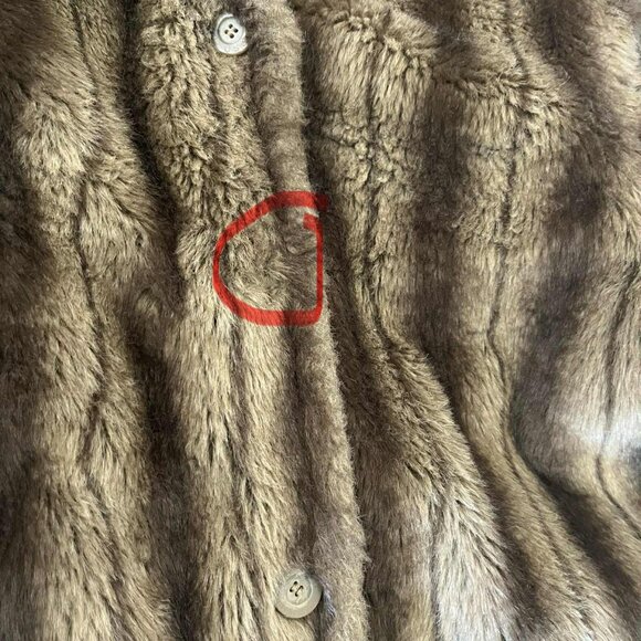 Dennis Basso Faux and Faux Suede Reversible Hooded Coat size Large - Picture 7 of 8